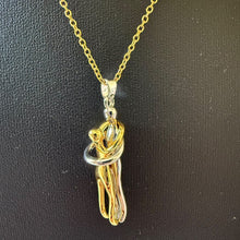 Load image into Gallery viewer, Necklace - Stainless steel gold and silver hug
