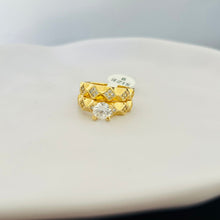 Load image into Gallery viewer, Ring size 7/9 - Gold two rings new shape with zircon
