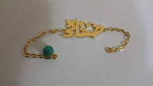 Load image into Gallery viewer, Kids - Name bracelet + turquoise
