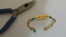 Load image into Gallery viewer, Customized - MSA Bar Bracelet + turquoise
