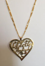 Load image into Gallery viewer, 2 name necklace - couples name inside heart
