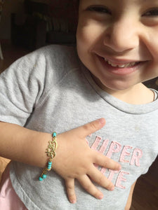 Kids - Name turquoise bracelet