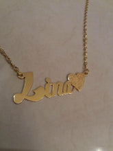 Load image into Gallery viewer, Name Necklace - Mini sandy side heart
