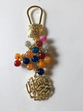 Load image into Gallery viewer, Keychain- Doaa Custom + colored stone
