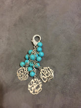 Load image into Gallery viewer, Keychain - 3 name Custom + turquoise
