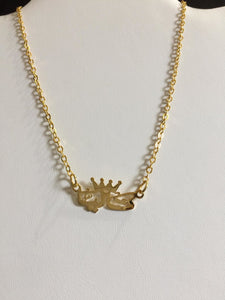 Name Necklace - Mini crown