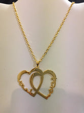 Load image into Gallery viewer, 2 name necklace - couples name combined heart

