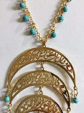 Load image into Gallery viewer, Islamic - Moons + Egyptian turquoise
