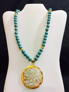Islamic - Turquoise beads + 2 color circle