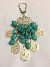 Load image into Gallery viewer, Keychain - 6 Inputs Custom + turquoise stone
