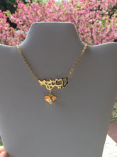 Load image into Gallery viewer, Name Necklace - Butterfly heart/pearl
