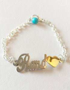 Customized - Bracelet + name heart