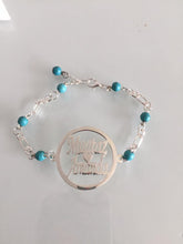Load image into Gallery viewer, Customized - Couple Names + Turquoise bracelet
