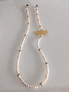Glasses chain with name and Pearl