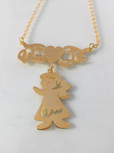 Load image into Gallery viewer, Family Necklace - 3 names, girl
