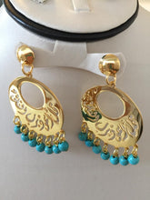 Load image into Gallery viewer, Earring - Surat + mini turquoise
