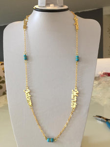 Family Necklace - Turquoise