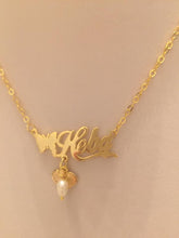 Load image into Gallery viewer, Name Necklace - Heart butterfly
