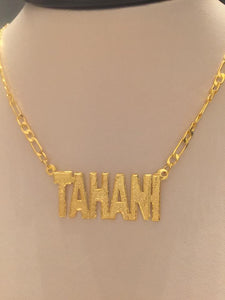 Name Necklace - Sandy texture