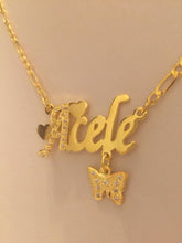 Load image into Gallery viewer, Name Necklace - Heart/butterfly
