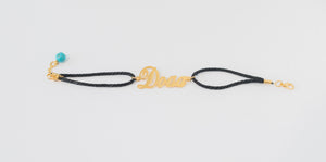 Customized - Single Name Bracelet + black