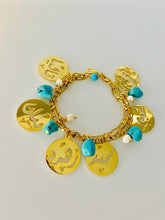 Load image into Gallery viewer, Customized - 6 Names Turquoise Bracelet
