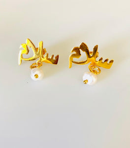 Earrings - name + pearl