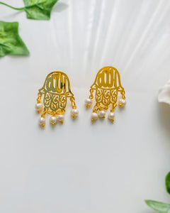 Earring - allah + palm beads