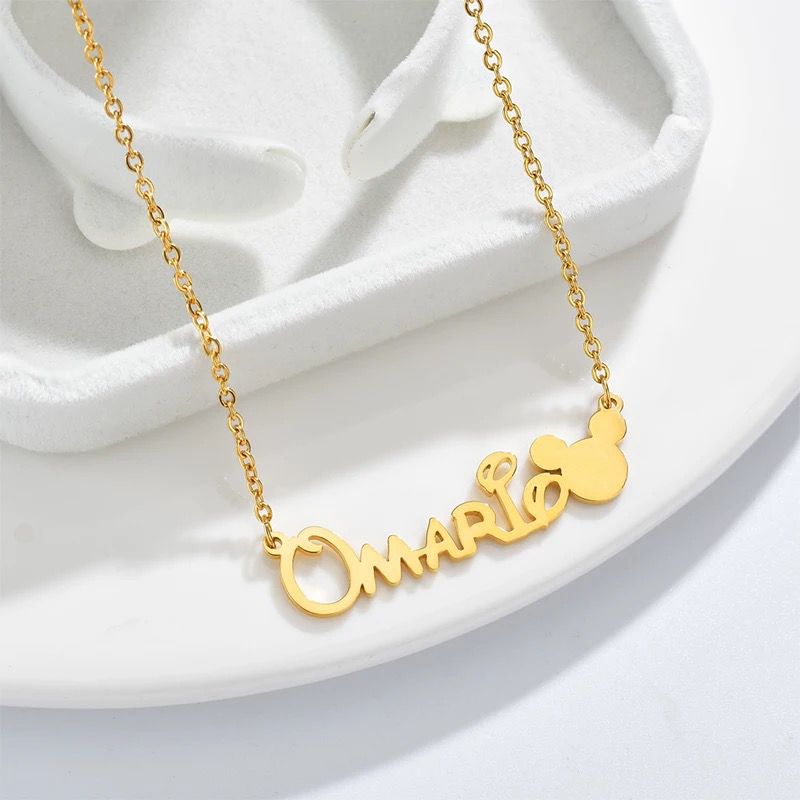 Name Necklace -  shape Mikey