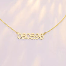 Load image into Gallery viewer, Name Necklace -  Numbers design

