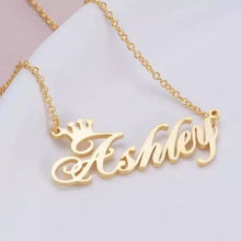 Load image into Gallery viewer, Name Necklace - Crown
