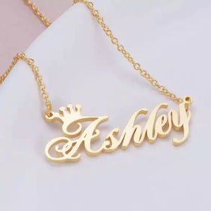 Name Necklace - Crown