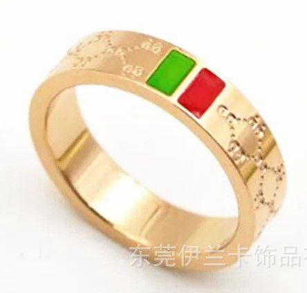 Stainless Steel - ring size 6/ 7 8/9 It has green and red colours