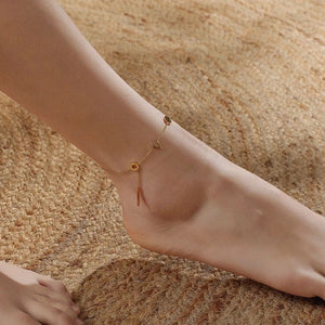 Anklet - stainless steel letters