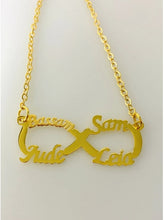Load image into Gallery viewer, Family Necklace - Infinity simple 4 names
