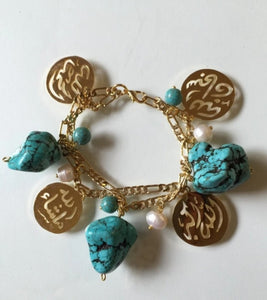 Customized - Turquoise Bracelet + azakar