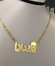 Load image into Gallery viewer, Graduation - name + date Necklace
