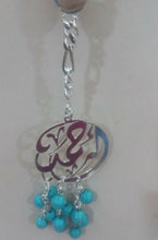 Load image into Gallery viewer, Keychain - Name Custom turquoise beads
