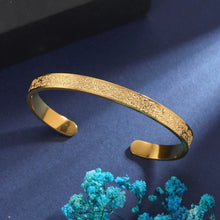 Load image into Gallery viewer, Bracelet - stainless steel ayat alkursi open back
