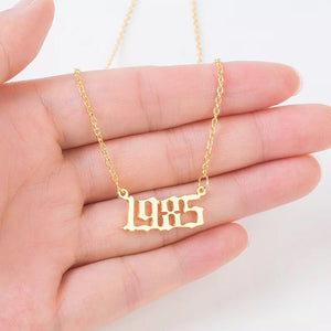 Name Necklace - Year date