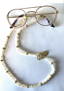 Glasses chain - name +Pearl