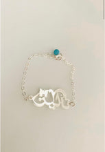 Load image into Gallery viewer, Customized - Bracelet + name mini turquoise
