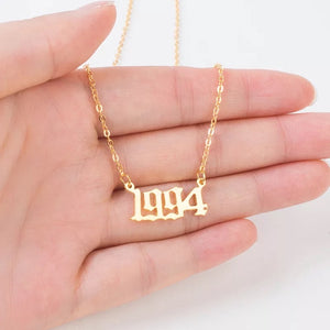 Name Necklace Year date - Main Image